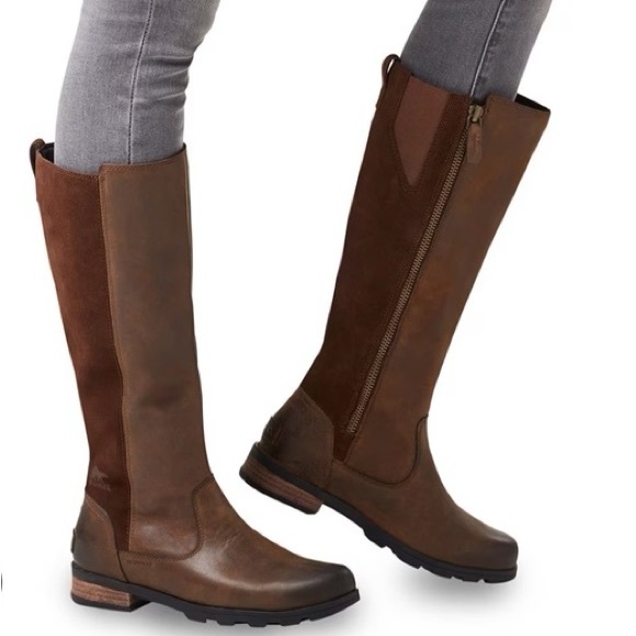 The Sorel Emelie Tall Boot Tobacco brown - Picture 5 of 16